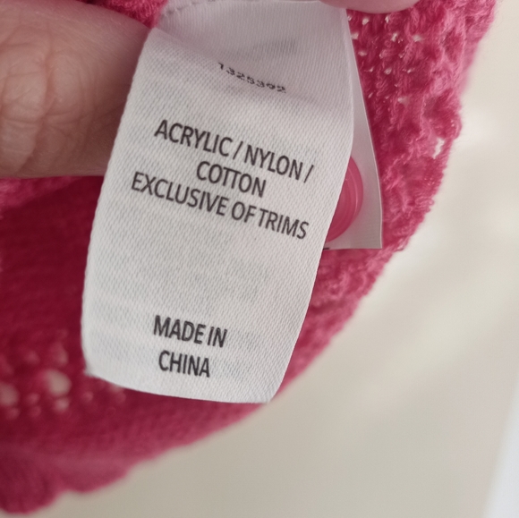 &ME Pink Knit Short Sleeve Button Up Size M - Picture 3 of 5